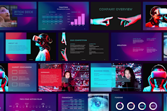 design powerpoint presentation, google slides and pitch deck