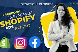 setup shopify facebook ads and instagram ads, fb marketing, fb ads campaign