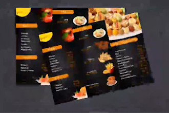 design menu card and food poster
