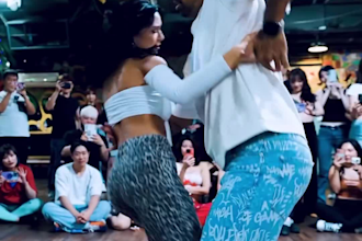 do amazing bachata dance, salsa dance, couple dance, latin dance to your song