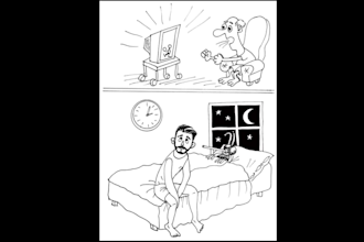 draw simple black and white line art illustration for you