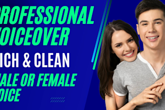 do 1500 words rich, clear and professional chinese voiceover