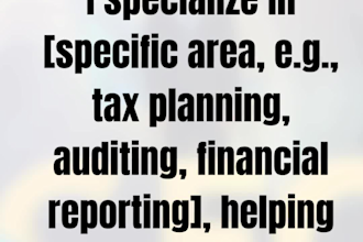 do services of financial analyst for start up