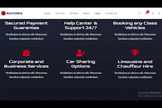 design car rental website car dealership car wash auto mobile auto care website