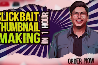 design catchy youtube thumbnail