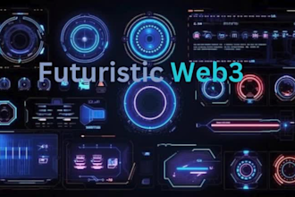 design  futuristic ai web3  blockchain presentation pitch deck UI UX  unique nft