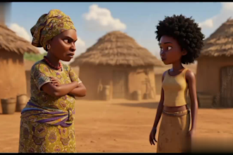 create stunning african, american, and asian folktale ai story video