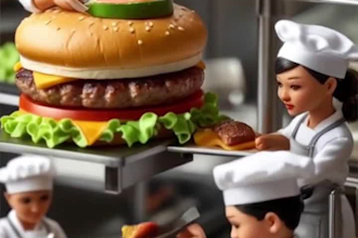 generate ai food photography, food animation, food photo editing, miniature ai