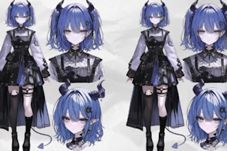 draw and rig live 2d vtuber model, vtuber studio, commission, life 2d rig