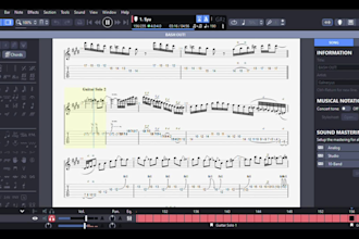 transcribe tabs and sheet music for songs of your choosing