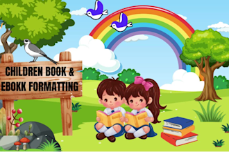 format children book for amazon paperback and ingramspark
