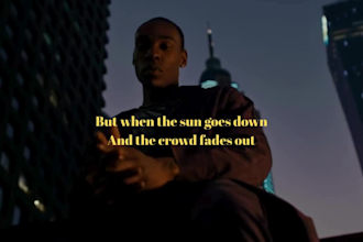 produce  an awesome top notch lyrics video for your song