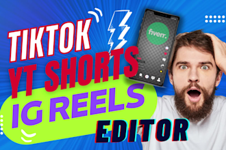 edit you tiktok vidoes, instagram reels and youtube shorts