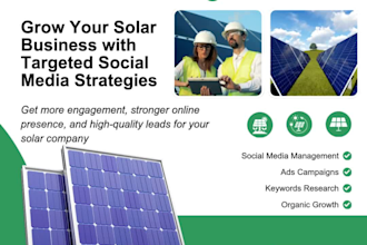 be your solar social media manager, content creator and lead generator
