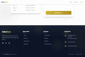 create a luxury salon website
