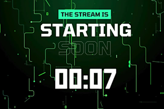 create animated countdown timer clock video for stream