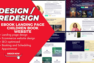 design ebook landing page artist children book homepage on wix wordpress website