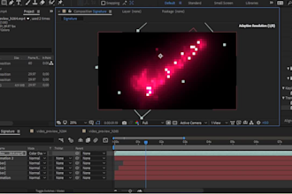 do text signature logo animation on after effect