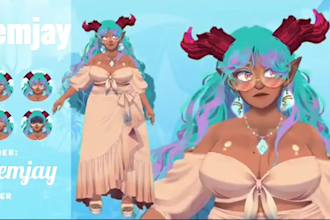 design and rig male and female live 2d model live2d vtuber anime for streaming