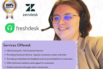 provide customer service for USA evening time