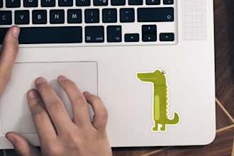 design cute badges, sticker, doodle art in modern, fun and minimal style