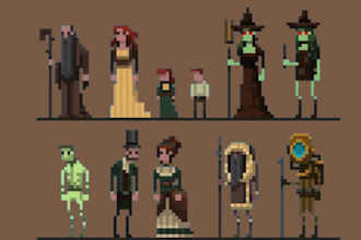 do pixel art background game environment tileset sprite sheet for rpg indie game