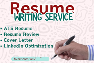 write professional ats CV design executive job linkedin resume writing service