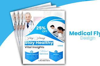 design business brochure trifold or bifold and professional medical flyer