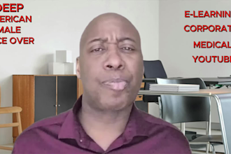 create an awesome elearning voice over with my deep american voice