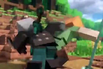 create funny minecraft 3d animation music video character animation in blender