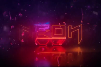make 80s retro synthwave logo design, vintage, neon, chrome