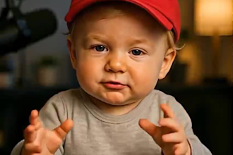 create unique ai baby podcast ai news baby video for instagram tiktok pinterest