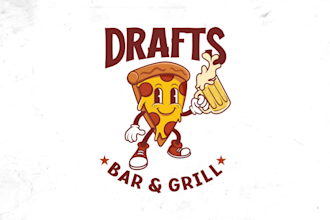 design vintage retro cartoon logo