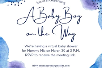 create invitation, birthday, wedding, baby shower, party and greeting card