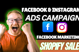setup and manage facebook ads campaing , instagram ads, for shopify dropshipping