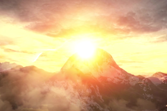 create a sky mountain intro logo video in full HD