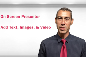 be your video presenter and edit your online course