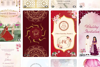 create wedding invitation video for you
