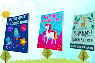do amazon KDP low content book and coloring book cover