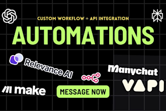 n8n automation n8n ai agent n8n workflow n8n api integration, vapi ai, manychats
