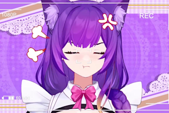 anime vtuber model live2d rig giftuber for streaming 3d vtuber commission l2d