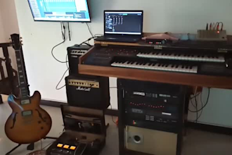 compose record arrange combination of analog digital virtual physical instrument