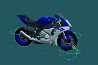do 3d vehicle rigging and 3d vehicle animation