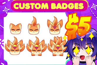 make custom cutes emotes and animated emotes for twitch, tiktok, etc
