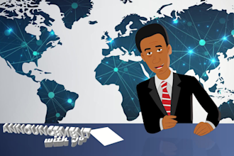 read your messages or news with cartoon