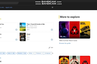 create music video page on imdb
