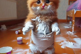 create ai cat sad story for your tiktok or youtube channel, ai video creation