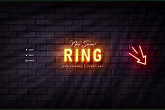 create eye catchy, neon youtube or any social media banner