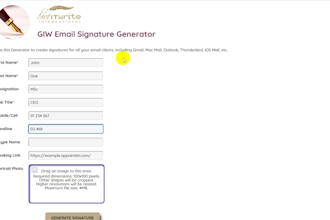 create a reusable hosted email signature generator
