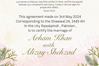 create custom wedding, birthday cards and nikkah cards